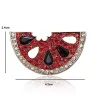 Broche élégante - avec pastèque en cristal rouge