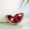 Elegant brooch - with red crystal watermelonBrooches