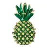 Broche élégante avec ananas en cristal vert