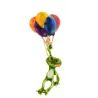 Broche à la mode avec grenouille verte / ballons colorés