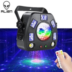 ALIEN - 4 en 1 - projecteur laser DMX déporté - boule rotative - éclairage de scène UV