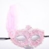 Sexy Venetian lace eye mask - with feathers / crystalMasks