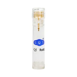 Derma roller - pointes en titane - micro-aiguille 0,25 mm - or - réutilisable