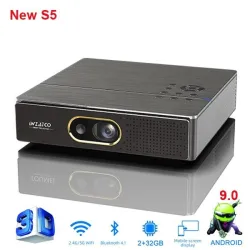 WZATCO S5 - mini projecteur 3D DLP - 4K - 5G - WIFI - Smart Android 9 - full HD - 1080P