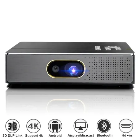 WZATCO S5 - mini projecteur 3D DLP - 4K - 5G - WIFI - Smart Android 9 - full HD - 1080P