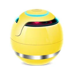 Bluetooth - mini enceinte ronde - LED - avec subwoofer - Hi-Fi - TF - FM - AUX - boule magique