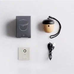 Acorn - mini haut-parleur Bluetooth - sans fil - avec microphone - en forme de marron