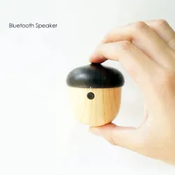Acorn - mini haut-parleur Bluetooth - sans fil - avec microphone - en forme de marron