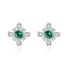Boucles d'oreilles flocon de neige avec cristal - argent sterling 925
