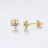 Boucles d'oreilles flocon de neige avec cristal - argent sterling 925