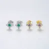 Boucles d'oreilles flocon de neige avec cristal - argent sterling 925