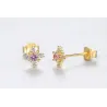 Boucles d'oreilles flocon de neige avec cristal - argent sterling 925