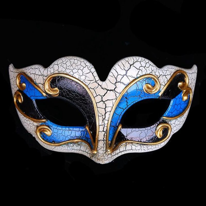 Masque vénitien pour les yeux - motif craquelé - mascarade / Halloween