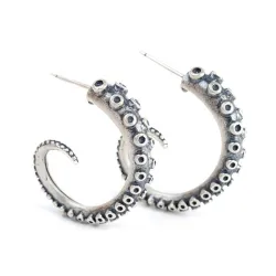 Gothique / Punk - tentacules de poulpe - boucles d'oreilles clous