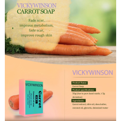 Natural handmade soap - whitening / cleansing - carrot - 50gSkin