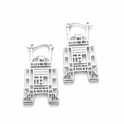 Boucles d'oreilles tendance en argent - avec cristaux - style géométrique