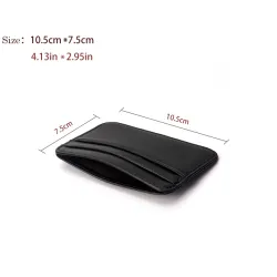 Super slim - mini portefeuille - sac à main - porte-cartes - cuir véritable