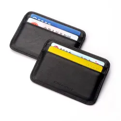 Super slim - mini portefeuille - sac à main - porte-cartes - cuir véritable