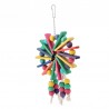 Wooden hanging toy for bird cage - Parrots - colorfulBirds