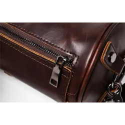 Sac à bandoulière tendance en cuir - forme cylindrique