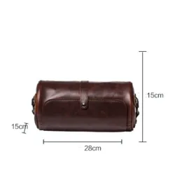 Sac à bandoulière tendance en cuir - forme cylindrique