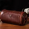 Sac à bandoulière tendance en cuir - forme cylindrique