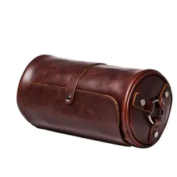 Sac à bandoulière tendance en cuir - forme cylindrique