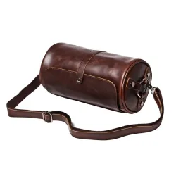 Sac à bandoulière tendance en cuir - forme cylindrique