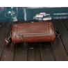 Sac à bandoulière tendance en cuir - forme cylindrique