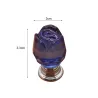 Boutons de meubles luxueux - forme de rose en cristal de verre