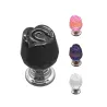 Boutons de meubles luxueux - forme de rose en cristal de verre