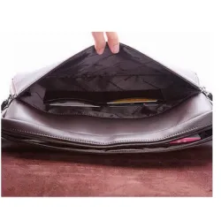 Vintage shoulder / crossbody leather bag - wide - 34 * 24 * 8cmBags