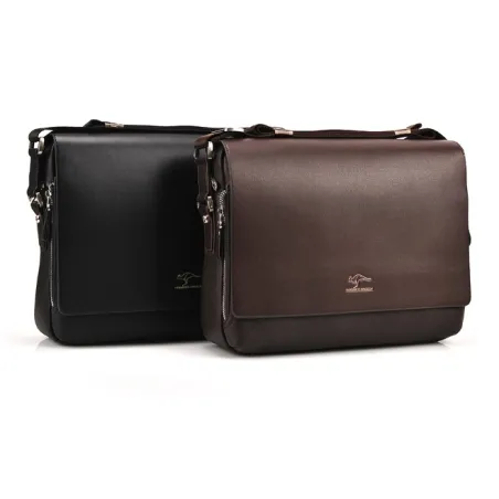 Vintage shoulder / crossbody leather bag - wide - 34 * 24 * 8cmBags