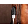 Sac à dos rétro pour femme - gaufrage floral - cuir véritable - grande capacité