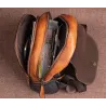 Sac à dos rétro pour femme - gaufrage floral - cuir véritable - grande capacité