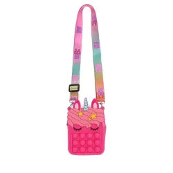 Sac à bandoulière Push bubble - petit sac à main en silicone - licorne