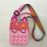 Sac à bandoulière Push bubble - petit sac à main en silicone - licorne