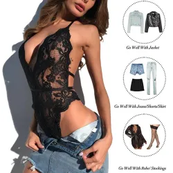 Body en dentelle transparente - lingerie sexy