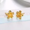 Flower shaped stud earrings - gold platedEarrings
