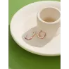 Boucles d'oreilles élégantes petites créoles - avec zircons cubiques - argent sterling 925