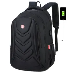 Sac à dos à la mode - Sac pour ordinateur portable 15,6 pouces - Port de chargement USB