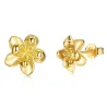 Flower shaped stud earrings - gold platedEarrings