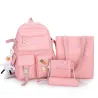 Sac à dos - trousse à crayons - sac à bandoulière - sac à main - avec porte-clés pendentif animal - ensemble de 4 pièces