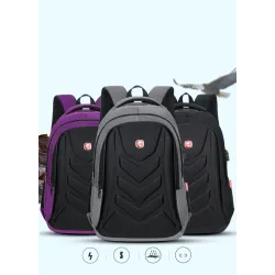 Sac à dos à la mode - Sac pour ordinateur portable 15,6 pouces - Port de chargement USB