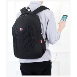 Sac à dos à la mode - Sac pour ordinateur portable 15,6 pouces - Port de chargement USB