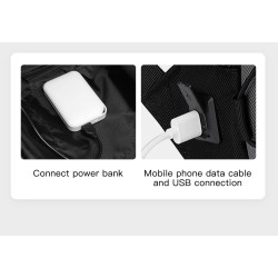 Sac à dos à la mode - Sac pour ordinateur portable 15,6 pouces - Verrouillage antivol - Port de chargement USB - Étanche
