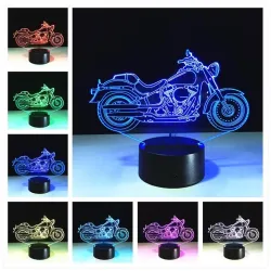 Lampe LED 3D - veilleuse - USB - interrupteur tactile / télécommande - personnages de dessins animés