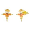 Petites boucles d'oreilles puces tendance - argent sterling 925 - édition automne - épouvantail - feuille - citrouille