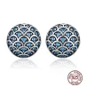 Elegant round stud earrings - Legend Of The Sea - zirconia - 925 sterling silverEarrings