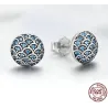Elegant round stud earrings - Legend Of The Sea - zirconia - 925 sterling silverEarrings